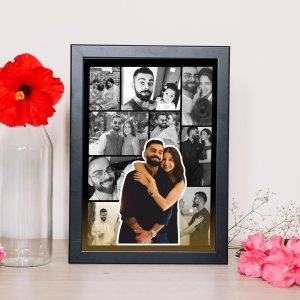10-Photo Custom Collage Frame, Personalized Photo Gift for Mom and Dad, Special Birthday and Anniversary Gift, Customized Frame for Parents