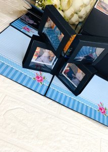 Customized 3 Layer Explosive Gift Box With 3D Popup Greeting Card,  Anniversary and for couple With 16 Chocolate