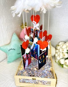 Customized Photo Wind chime with wooden Box for any Occasion for Couple and Friends