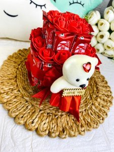 Chocolate Bunch of 20 Chocolate Delight Vase Arrangement For Birthday Gift, Anniversary Gift, Wedding Gift, Valentine's Day Gift & Gift For Special Occasion