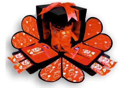 Explosive Gift Box, Birthday Gift, Wedding gift, Valentine Love Gift for your wife/husband, fiance, boyfriend With 18 Chocolate Each 10 RS