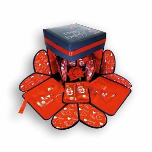 Chocolate Explosion Gift Box Love Gift For Bithday (4 Kitkat 25 Rs and 8 Kitkat 10 Rs Each) Paper Gift Box  (Black, Red)