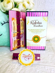 Rakhi Envelope for Raksha Bandhan Gift set with Rakhi and chocolate (Without Money) one envelope, endless love.